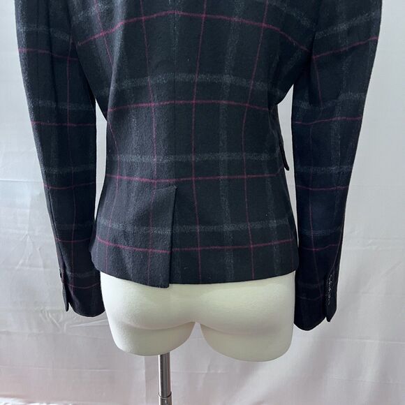 Talbots Tartan Plaid Women's Wool Two Button Blazer Size 8 Academia - Picture 6 of 8